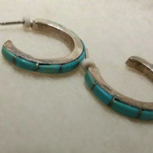 Turquoise hoops